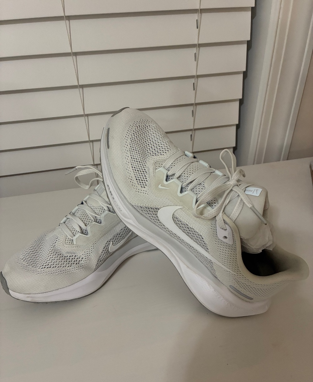 Nike Women's White/Light Gray Mesh Running Sneakers
